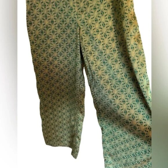 SOLD - BDG Green Silk Paisley Pants - Picture 6 of 7